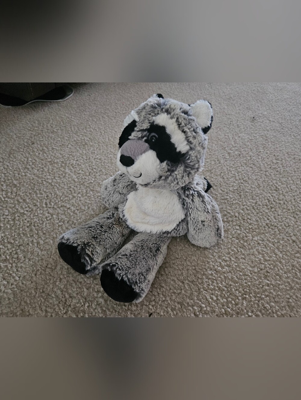 Mary Meyer Baby Marshmallow Raccoon Plush Stuffed Soft Toy 13 Inches Used Toy.